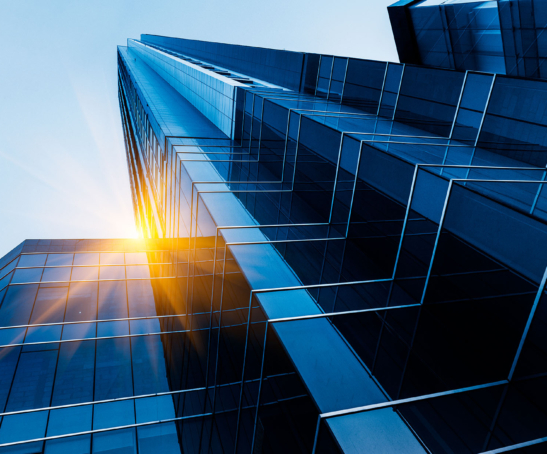 Skyscrapers from a low angle view in Shanghai,China.
